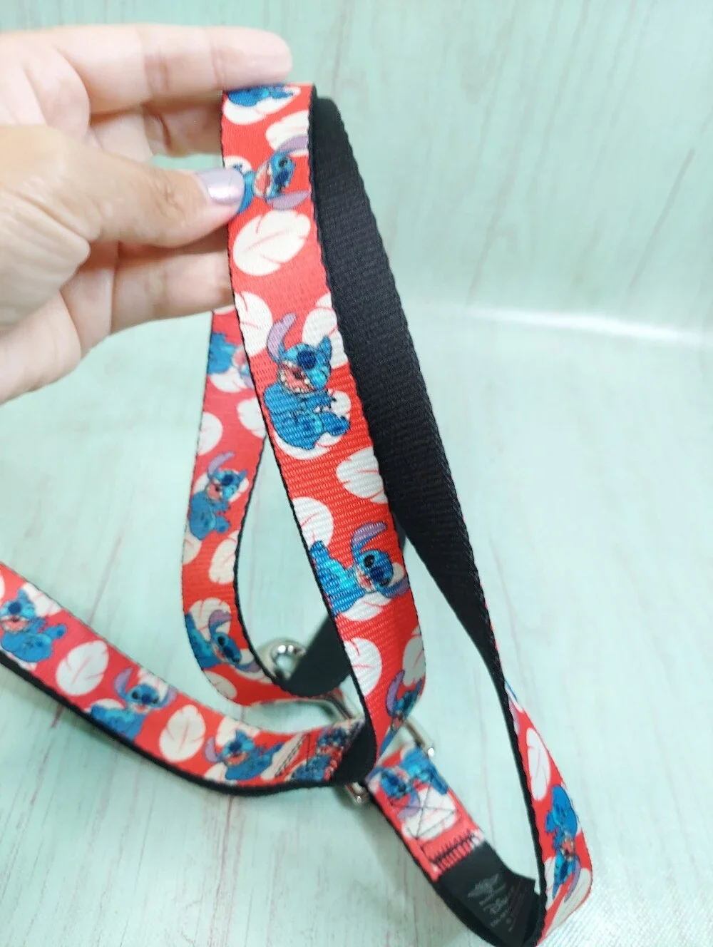 Lilo & Stitch Ohana Printed Dog Leash Red